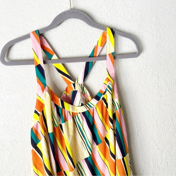 CAbi Tank Top Women's Large Skip Colorful Stripe Flounce Hem Summer Rainbow 5979 - Picture 3 of 8